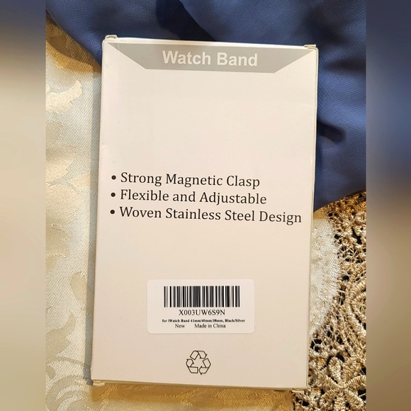 ⭐️ IWatch Bands 41mm/40mm/38mm Black/Silver - Picture 2 of 7